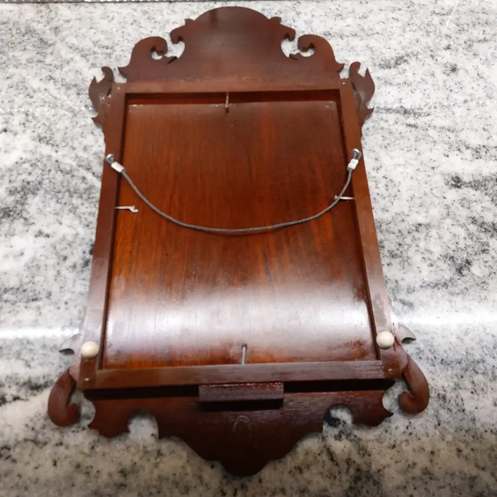 Chippendale Mahogany Mirror Virginia Metalcrafters Colonial Williamsburg Vintage